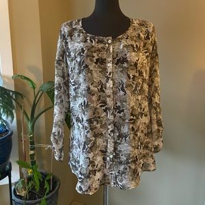 NWOT Floral Print Chiffon